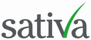 logo du semencier SATIVA texte en gris et vert